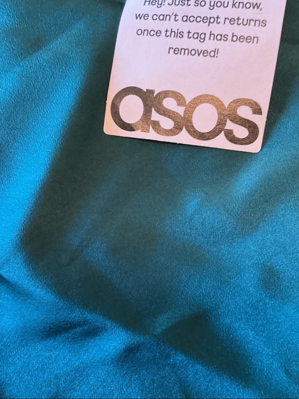 ASOS DESIGN long sleeve fallen shoulder Cami maxi dress 4 NWT Teal Blue - Picture 11 of 14